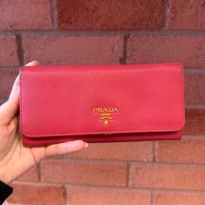 Prada Pink Flap Long Wallet